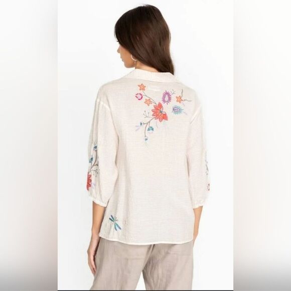 Johnny Was Phoebe Botton Up Floral Shirt - Picture 5 of 5